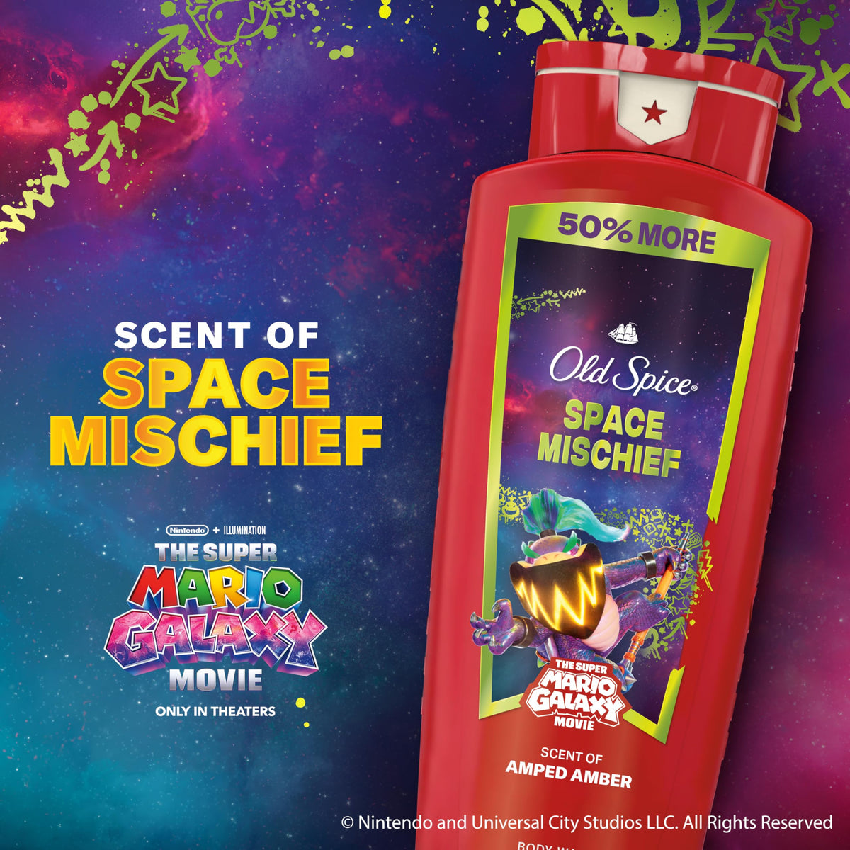 Old Spice Body & Face Wash 24 oz lifestyle scene in a bathroom setting