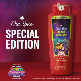 Old Spice Body & Face Wash 24 oz with Super Mario Galaxy branding