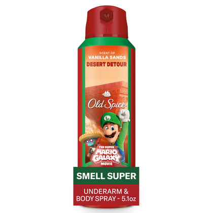 Old Spice Body Spray 5.1 oz front view with Vanilla Sands scent