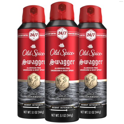 Old Spice Body Spray for Men front view with signature scent