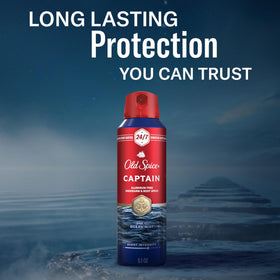 Old Spice Body Spray for Men with ingredients list