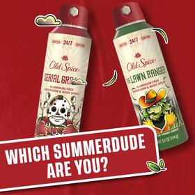 Old Spice Body Spray Lawn Ranger in a bathroom setting