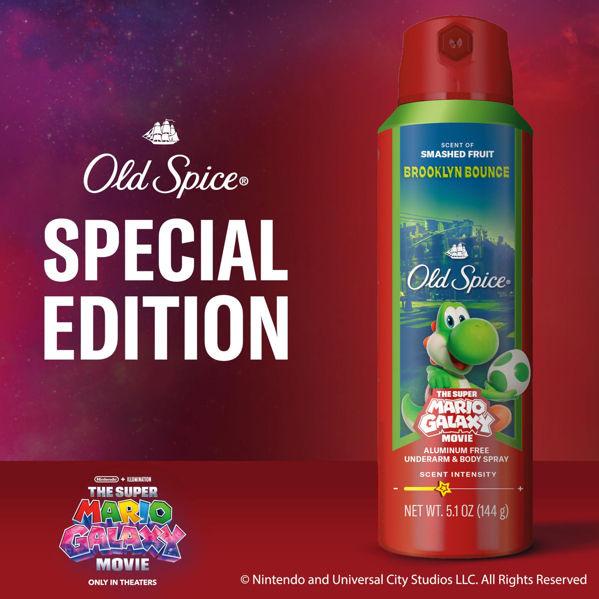 Old Spice Body Spray Special Edition 5.1 oz size comparison