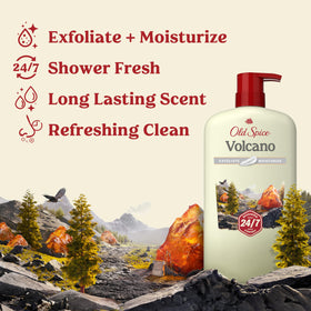 Old Spice body wash 30 oz bottle showing back label