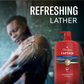 Old Spice Body Wash 33.4 oz Captain with Bergamot Scent lifestyle scene