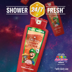 Old Spice Body Wash back view showing ingredients
