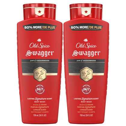 Old Spice Body Wash for Men 24 oz front view with red packaging