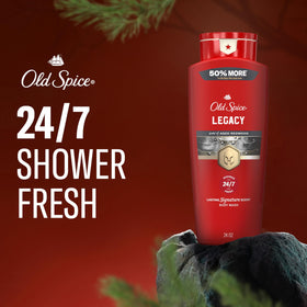 Old Spice Body Wash for Men 24 oz packaging with coconut and cedar scent