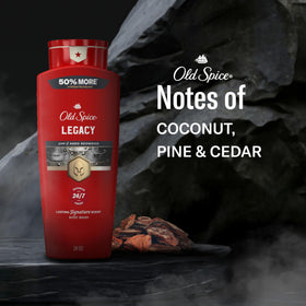 Old Spice Body Wash for Men 24 oz side view displaying bottle shape
