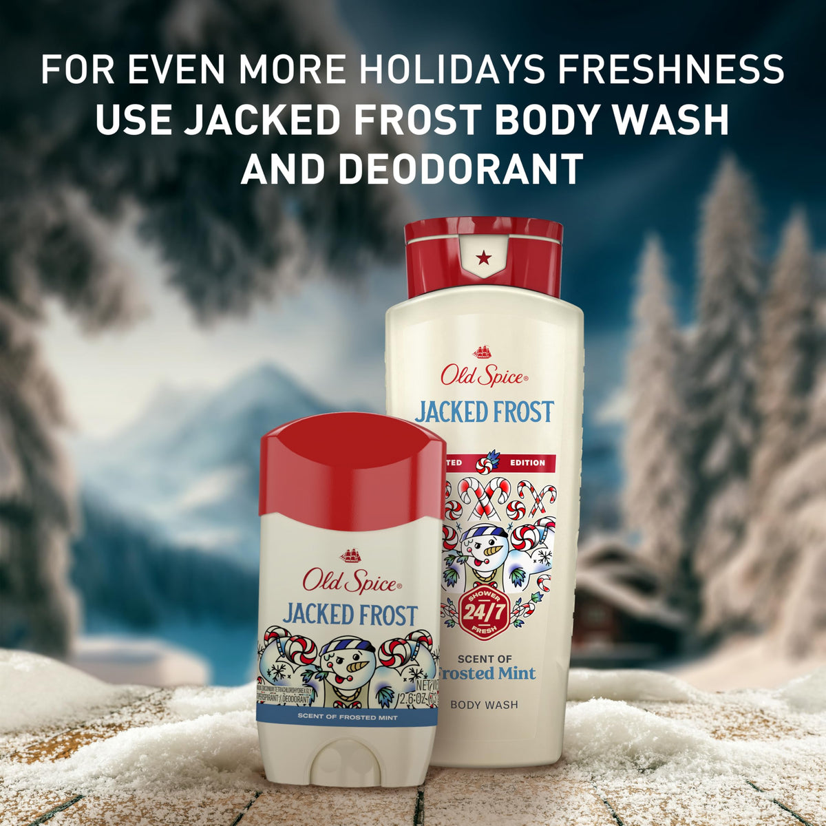 Old Spice Body Wash Holidudes Holiday Edition with holiday decorations