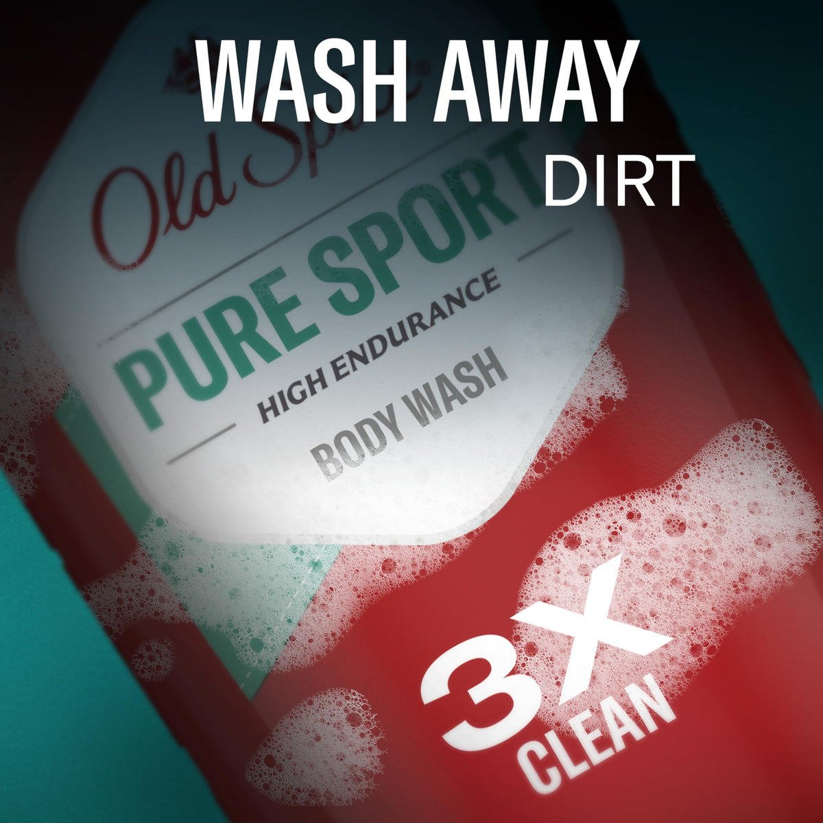 Old Spice body wash in shower setting