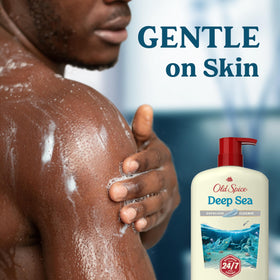 Old Spice body wash rich lather demonstration