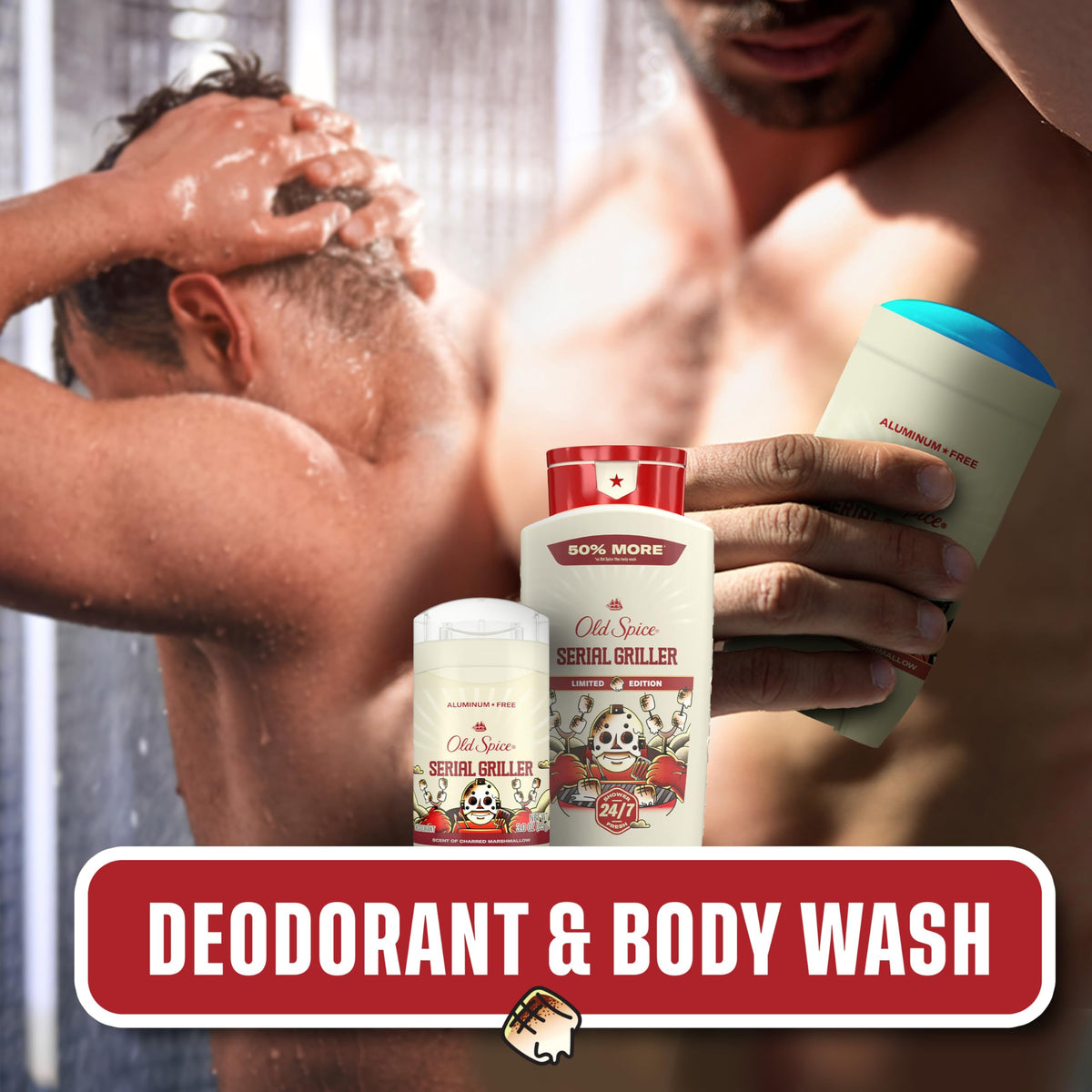 Old Spice Body Wash Summerdudes with outdoor barbecue scene