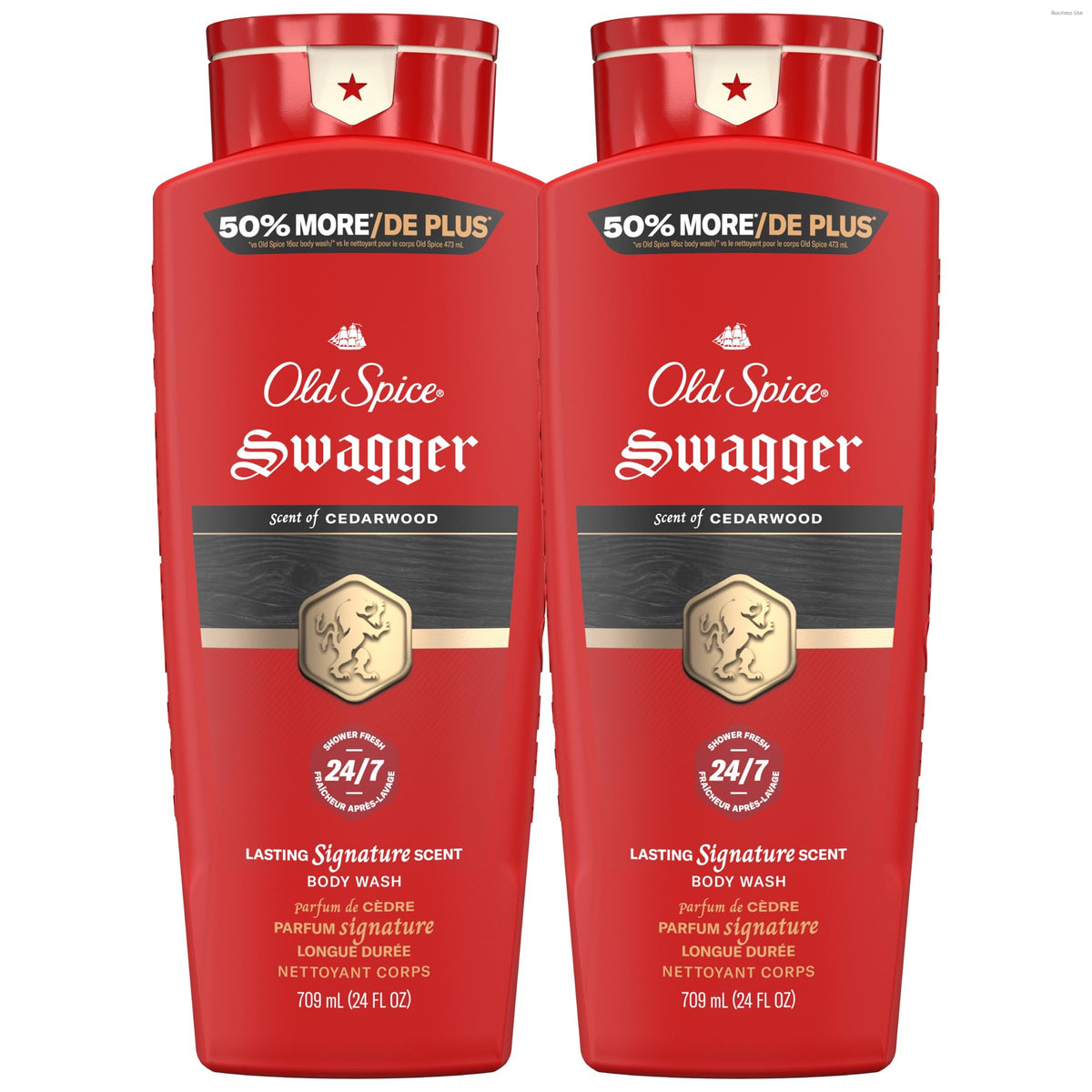 Old Spice Body Wash Swagger 24oz front view with lime and cedarwood scent