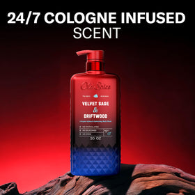 Old Spice Body Wash Velvet Sage + Driftwood scent bottle