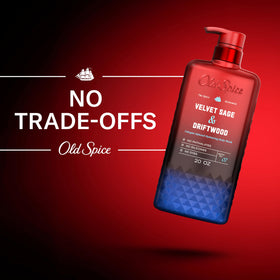 Old Spice Body Wash Velvet Sage + Driftwood scent close-up