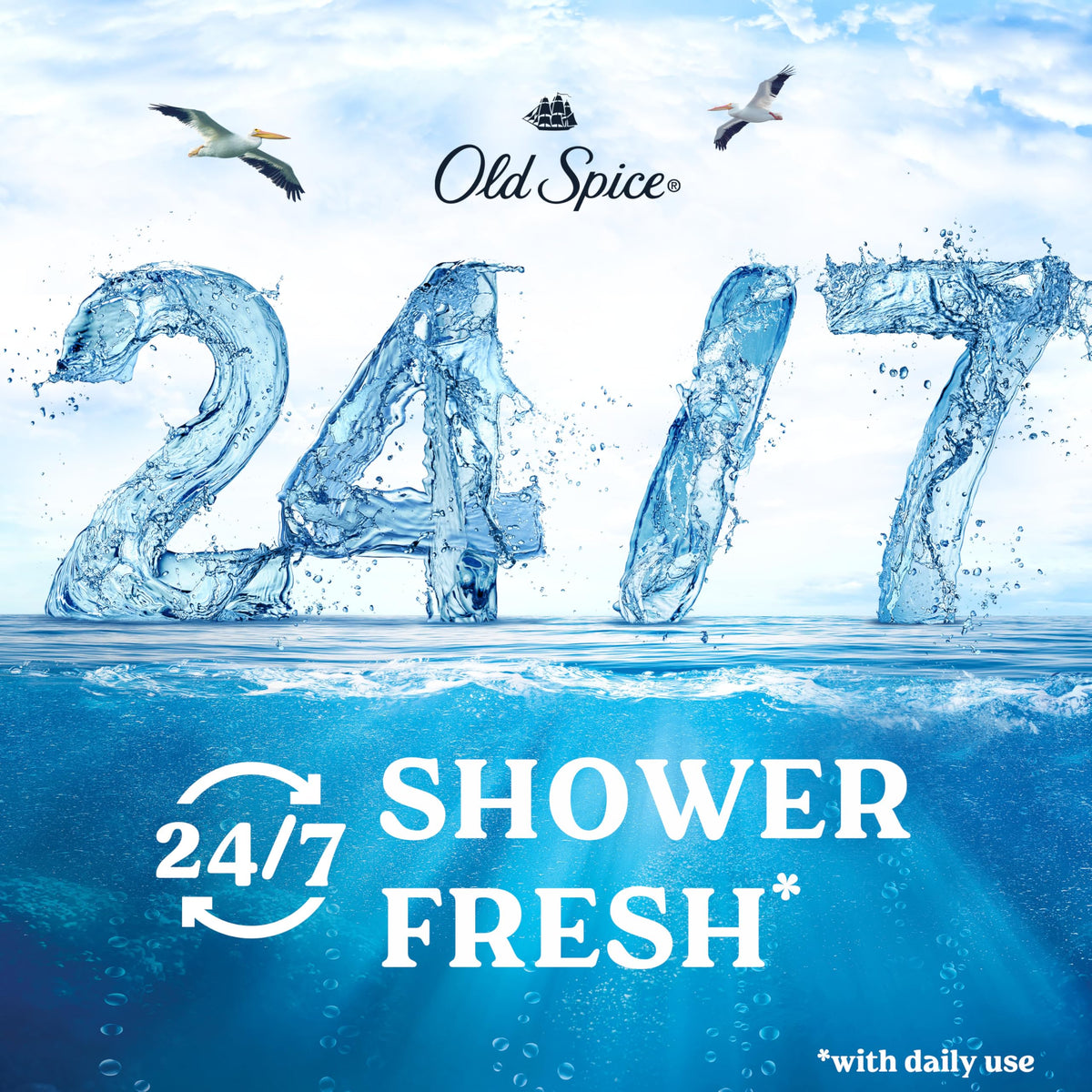 Old Spice body wash with deep sea minerals
