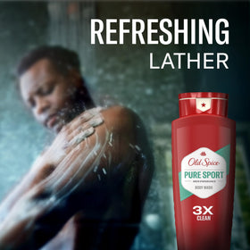 Old Spice body wash with lemon lime ingredients