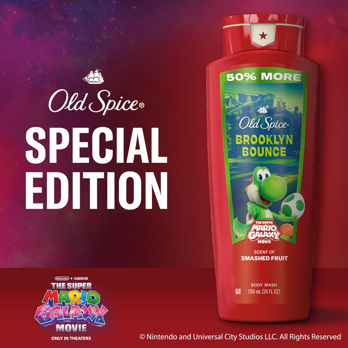 Old Spice Body Wash with shower setting background