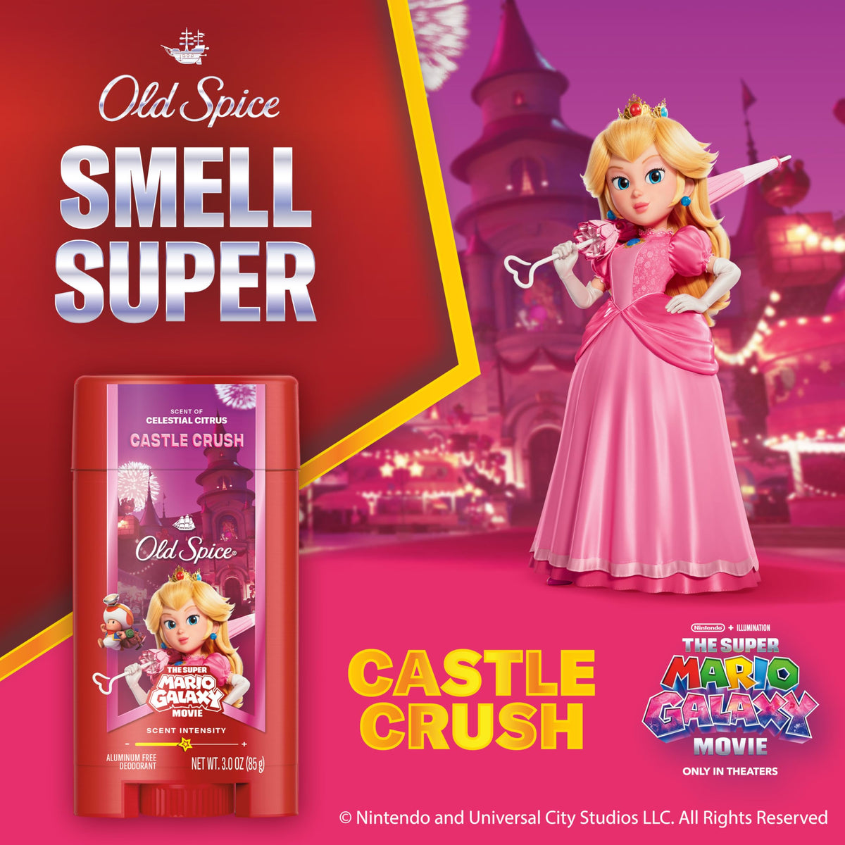 Old Spice Castle Crush Deodorant top view showing the stick