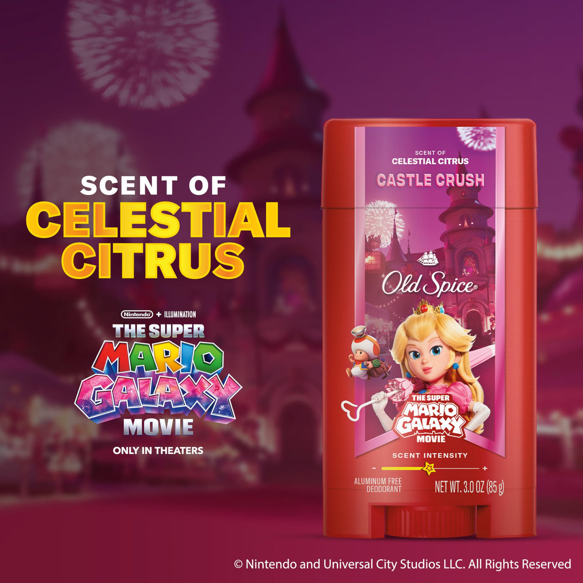 Old Spice Castle Crush Deodorant with celestial citrus scent description