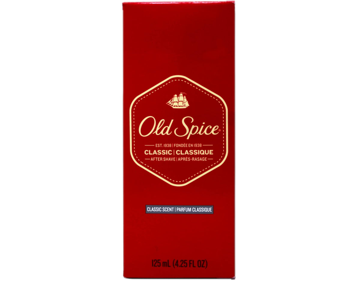 Old Spice Classic After Shave 4.25oz bottle back view