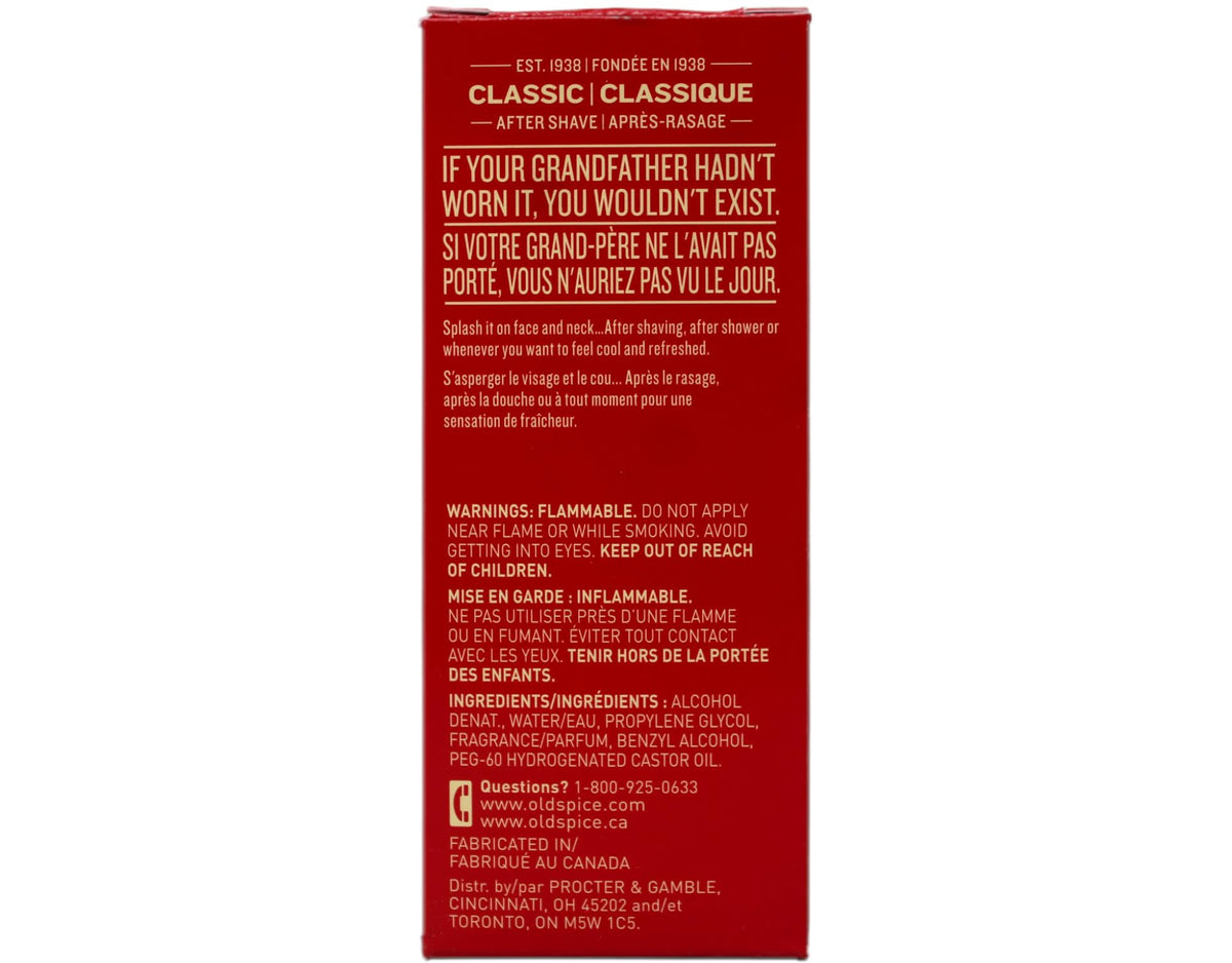 Old Spice Classic After Shave 4.25oz bottle with packaging