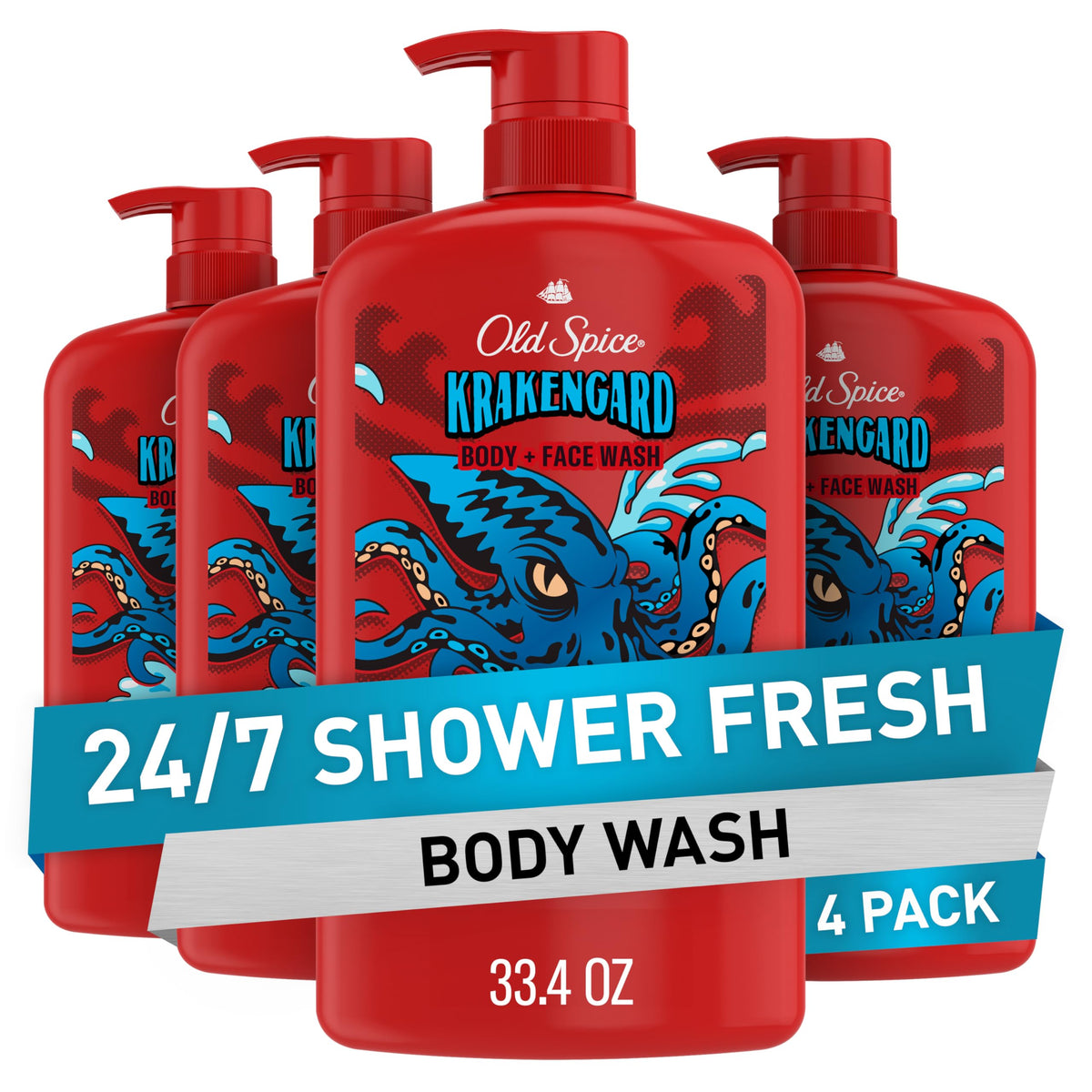 Old Spice Cleansing Body Wash 2-in-1 Krakengard front view