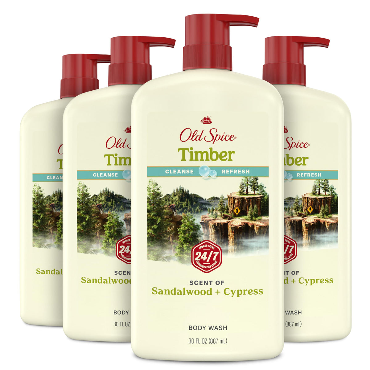 Old Spice Cleansing Body Wash 30 oz front view