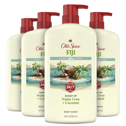Old Spice Cleansing Body Wash 30 oz front view with Fiji Coconut scent