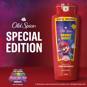 Old Spice Cosmic Quest Body Wash back view showing ingredients