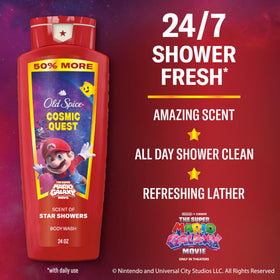 Old Spice Cosmic Quest Body Wash bottle with Star Showers scent