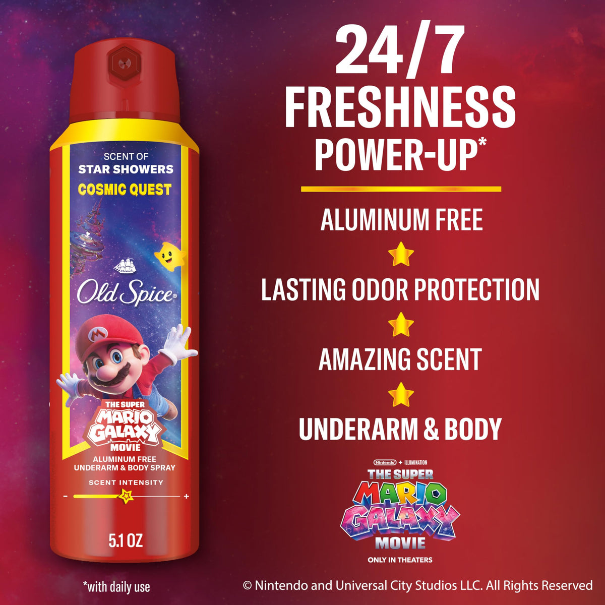 Old Spice Cosmic Quest Deodorant Body Spray packaging