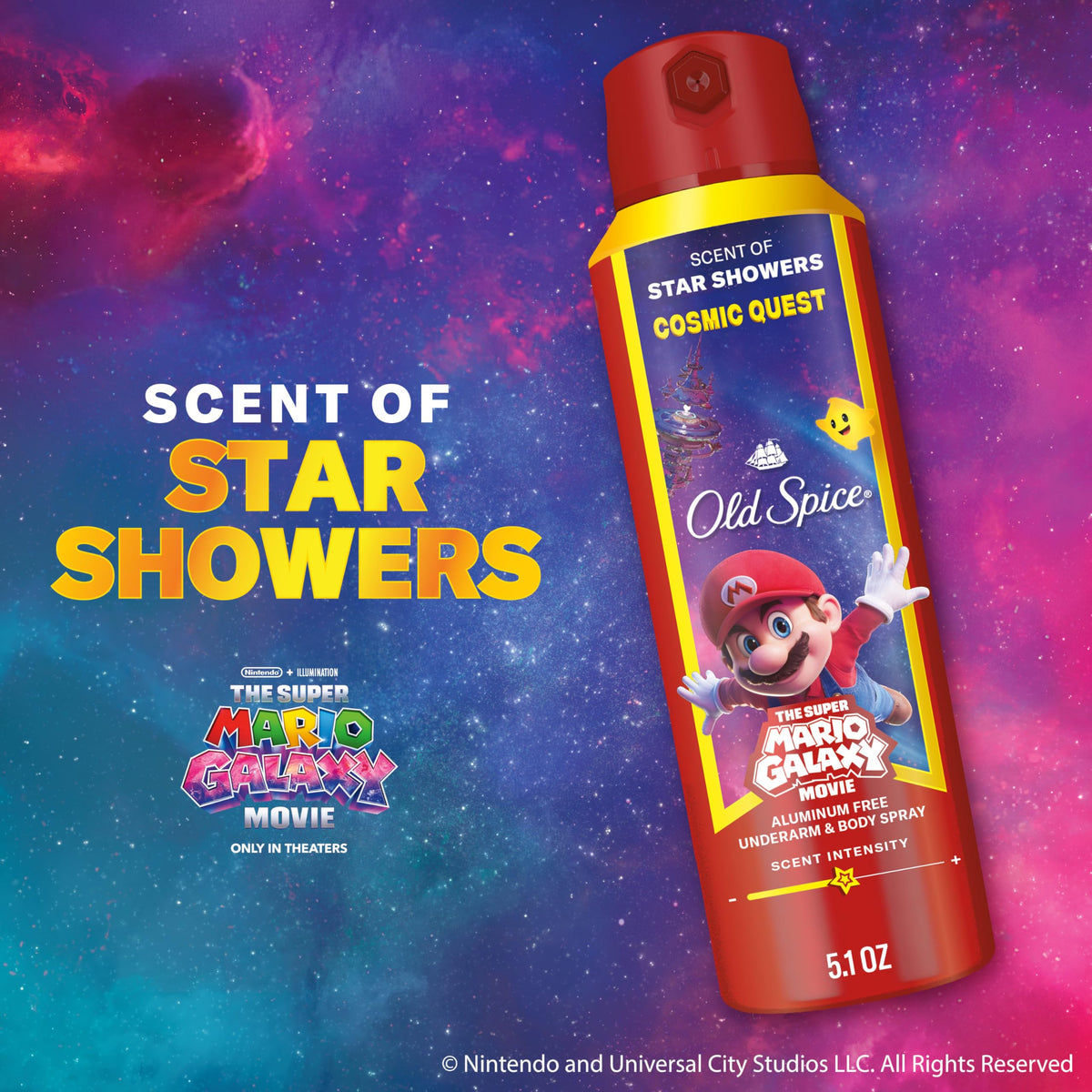 Old Spice Cosmic Quest Deodorant Body Spray top view