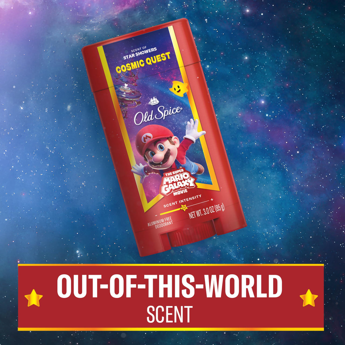 Old Spice Cosmic Quest Deodorant in a lifestyle setting