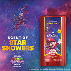 Old Spice Cosmic Quest Deodorant with Super Mario Galaxy branding