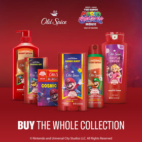 Old Spice Cosmic Quest lotion with cosmic background