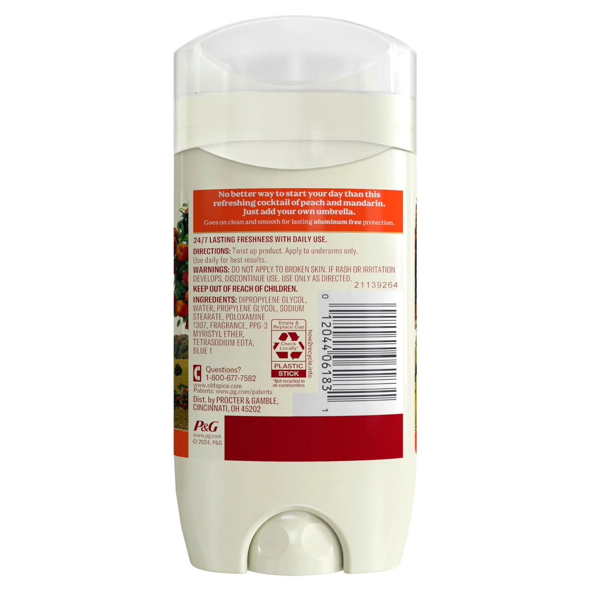 Old Spice Deodorant 3.0 oz back view
