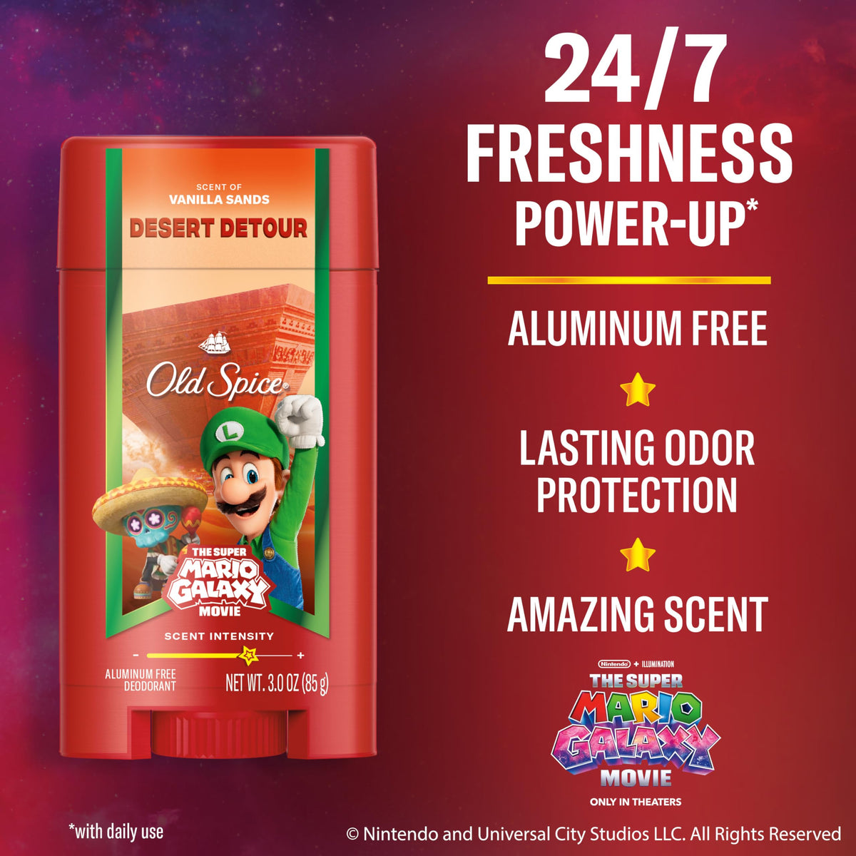 Old Spice Deodorant 3.0 oz side view showing packaging details