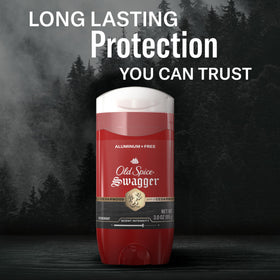 Old Spice Deodorant 3.0 oz Swagger scent on bathroom shelf