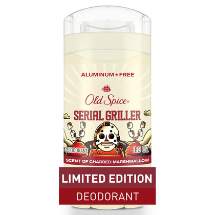 Old Spice Deodorant for Men Serial Griller front view with Charred Marshmallow scent