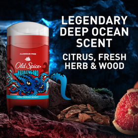 Old Spice deodorant showing smooth glide feature