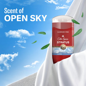 Old Spice Deodorant Stratus scent on bathroom shelf