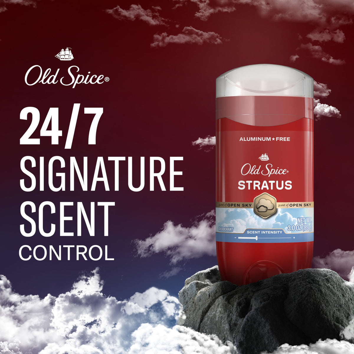 Old Spice Deodorant Stratus scent top view