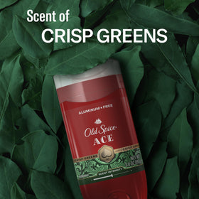 Old Spice Deodorant with grapefruit and foliage background