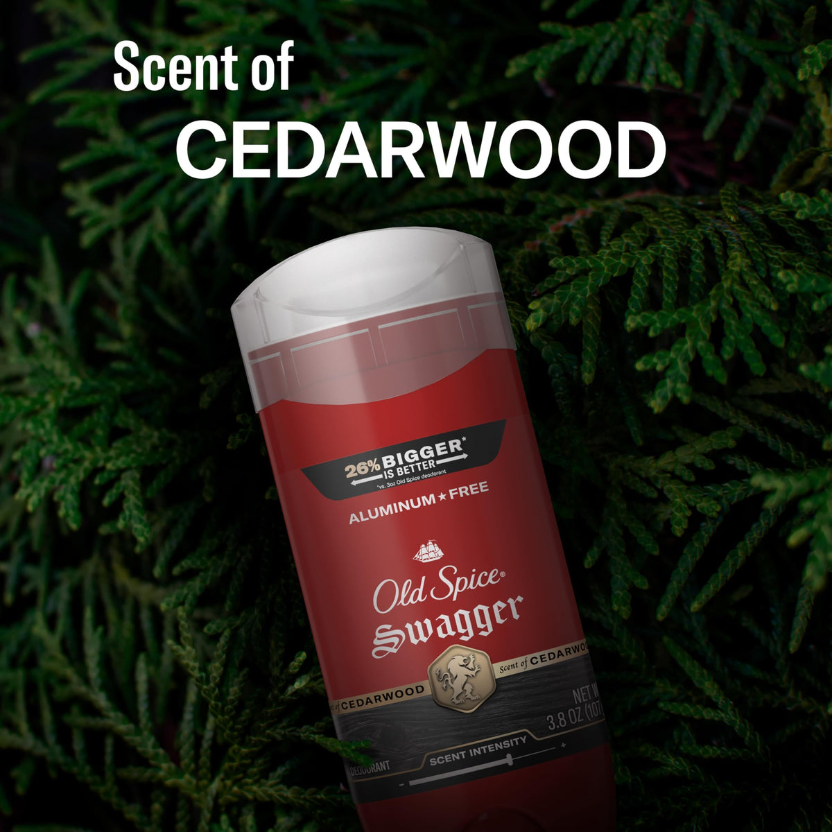 Old Spice deodorant with lime and cedarwood scent