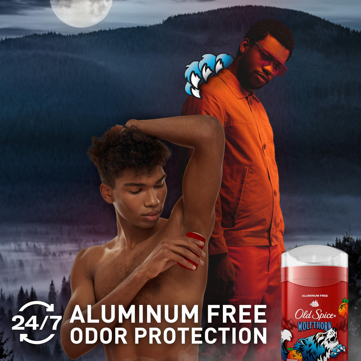 Old Spice Deodorant Wolfthorn 3 oz back view