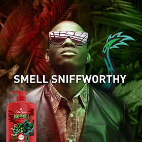 Old Spice Dragonblast Body Wash lathering on skin