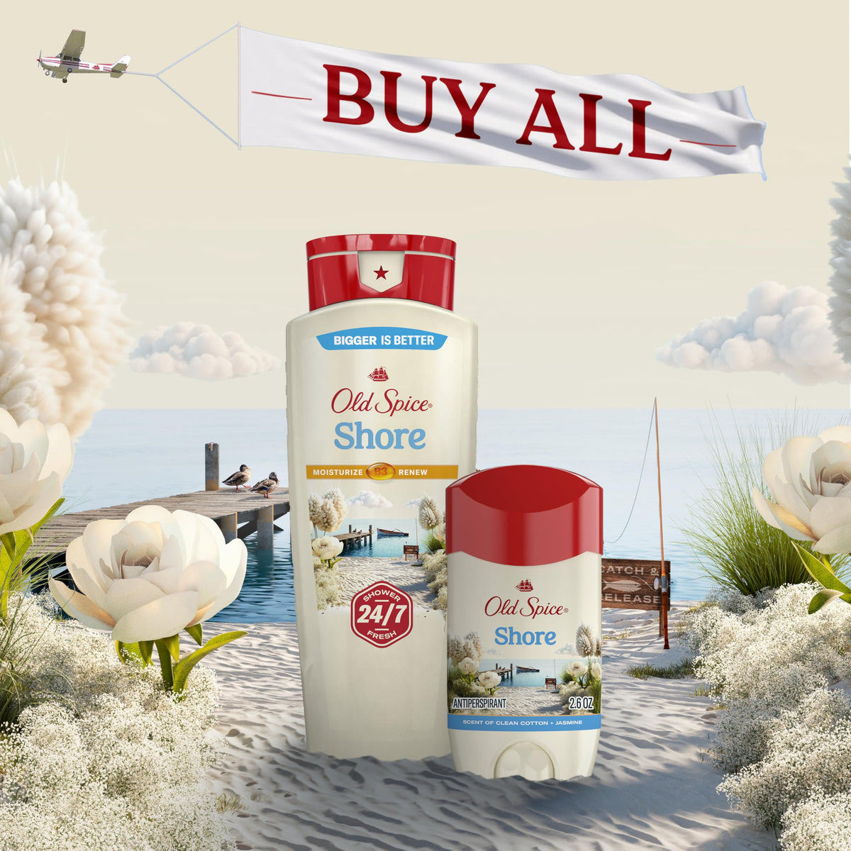 Old Spice Dry Feel Antiperspirant Deodorant on a shelf