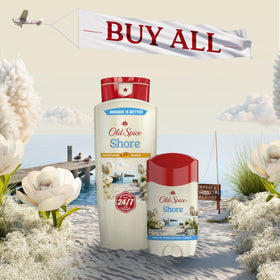 Old Spice Dry Feel Antiperspirant Deodorant on a shelf